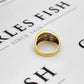 Pre-Owned 9ct Gold Diamond 3 Row Wave Design Ring Size U