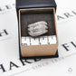 Pre-Owned 9ct Gold Diamond 3 Row Wave Design Ring Size U