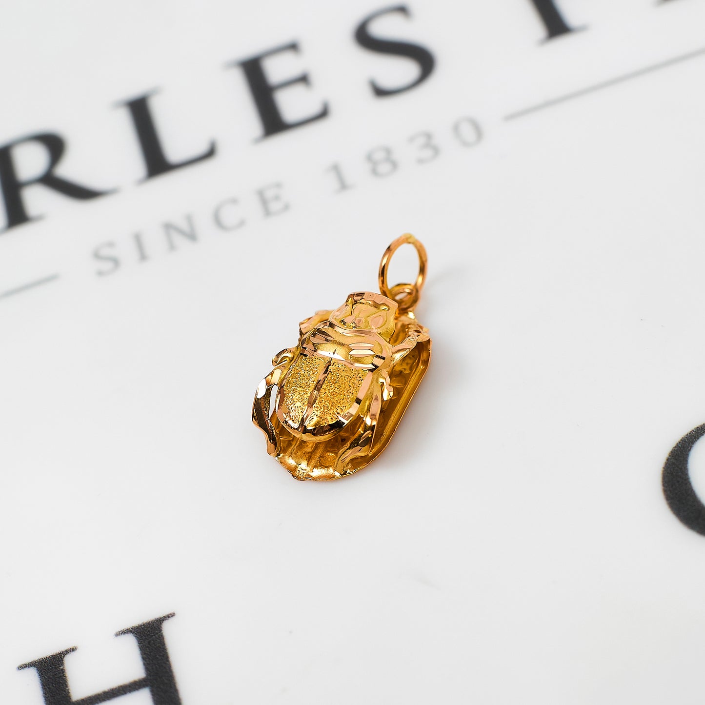 Pre-Owned 18ct Gold Scarab Pendant