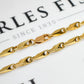 Pre-Owned 9ct Gold Tulip Link Pattern Polish Necklace
