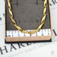 Pre-Owned 9ct Gold Tulip Link Pattern Polish Necklace