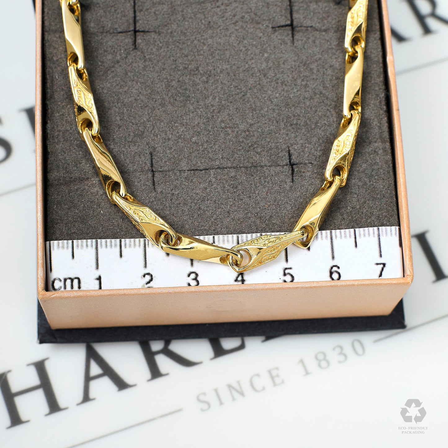 Pre-Owned 9ct Gold Tulip Link Pattern Polish Necklace