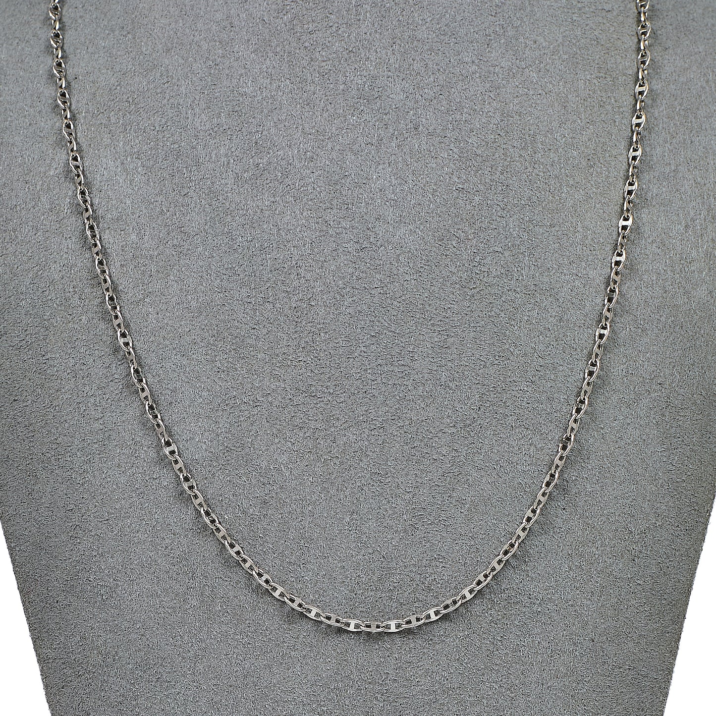 Pre-Owned 18ct White Gold Anchor Link Necklace 20 Inch