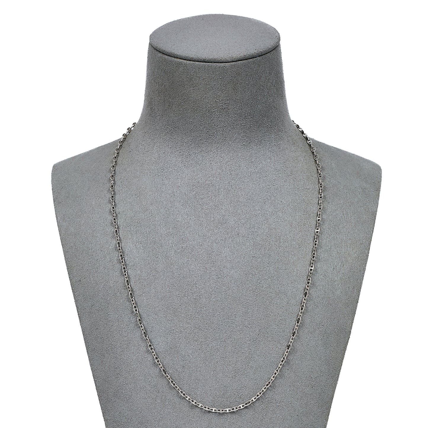 Pre-Owned 18ct White Gold Anchor Link Necklace 20 Inch