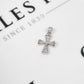 Pre-Owned 18ct White Gold CZ Cross Pendant