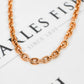 Pre-Owned 14ct Rose Gold Oval Link Necklace 22 Inch