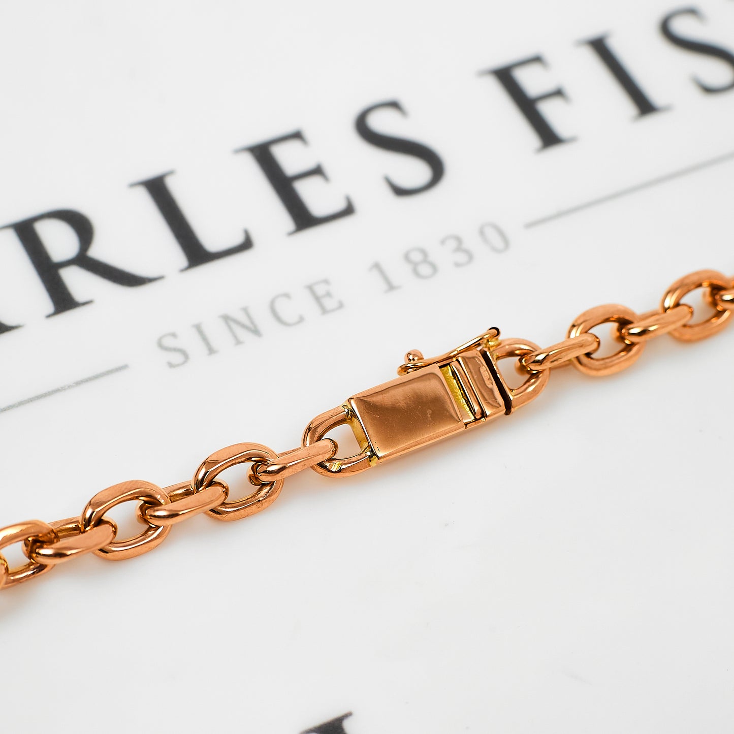Pre-Owned 14ct Rose Gold Oval Link Necklace 22 Inch