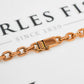 Pre-Owned 14ct Rose Gold Oval Link Necklace 22 Inch