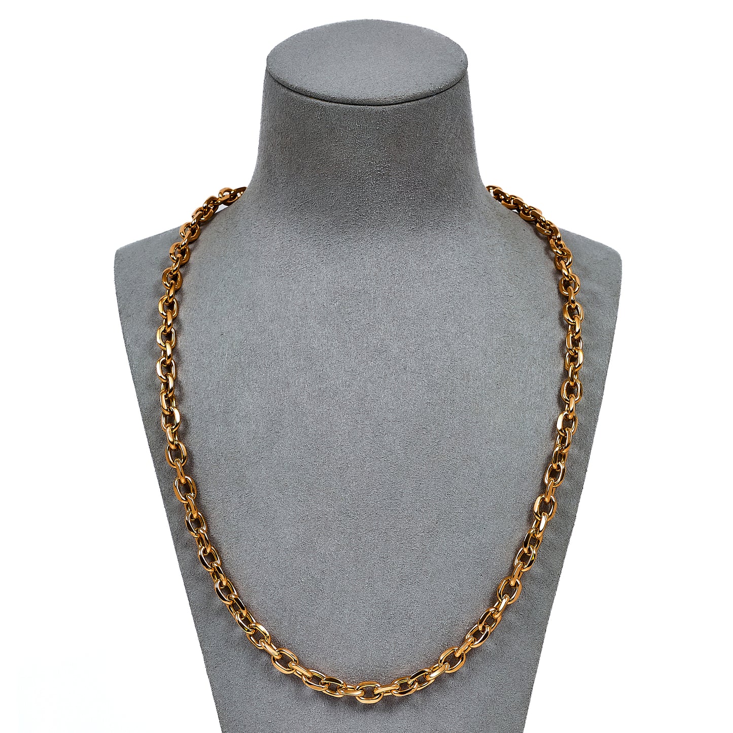 Pre-Owned 14ct Rose Gold Oval Link Necklace 22 Inch