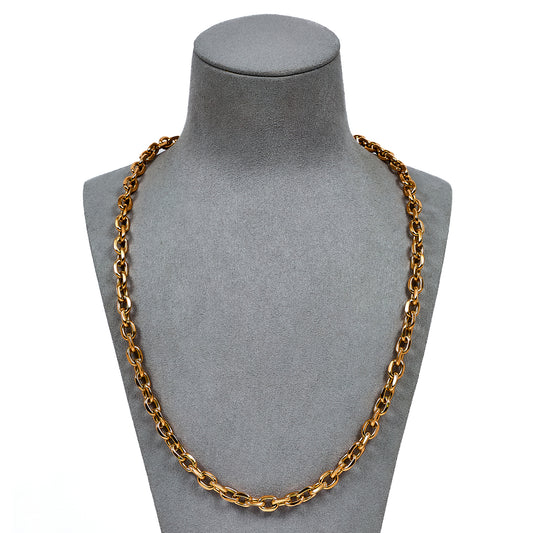 Pre-Owned 14ct Rose Gold Oval Link Necklace 22 Inch