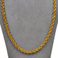 Pre-Owned 14ct Gold Rope Chain Necklace 24 Inch