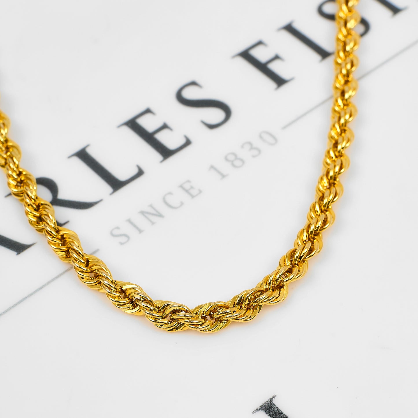Pre-Owned 14ct Gold Rope Chain Necklace 24 Inch