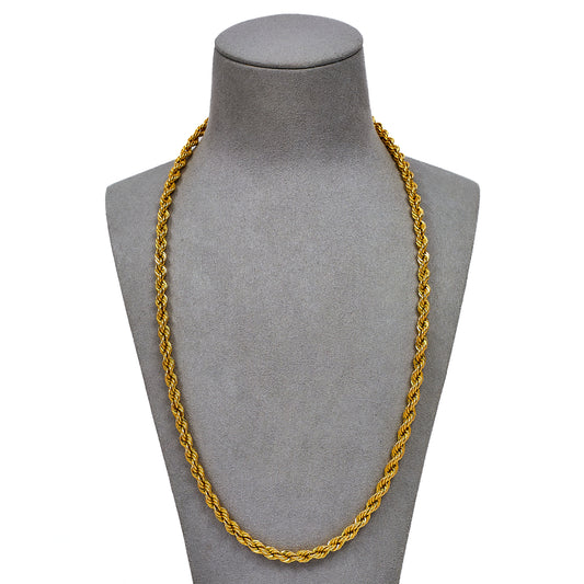 Pre-Owned 14ct Gold Rope Chain Necklace 24 Inch