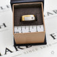 Pre-Owned 9ct Gold 2 Tone Diamond Signet Ring Size Q.5