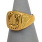 Pre-Owned 18ct Gold Shield Design Signet Ring Size T