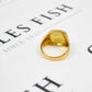 Pre-Owned 18ct Gold Shield Design Signet Ring Size T