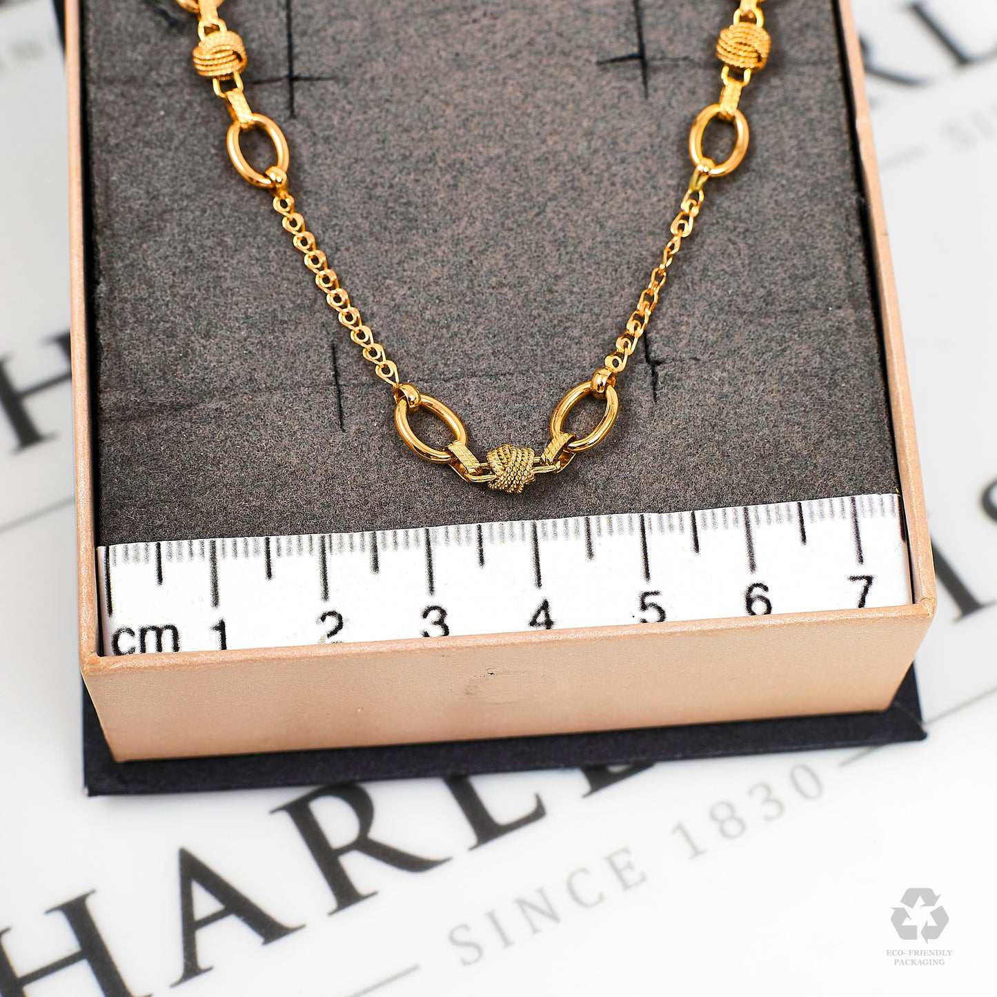 Pre-Owned 18ct Gold Knot Anchor Link Chain Bracelet 7.5 Inch