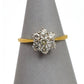 Pre-Owned 18ct Gold 7 Diamond Cluster Ring Size P