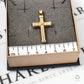 Pre-Owned 9ct Gold 2 Cross Pendant Grooved