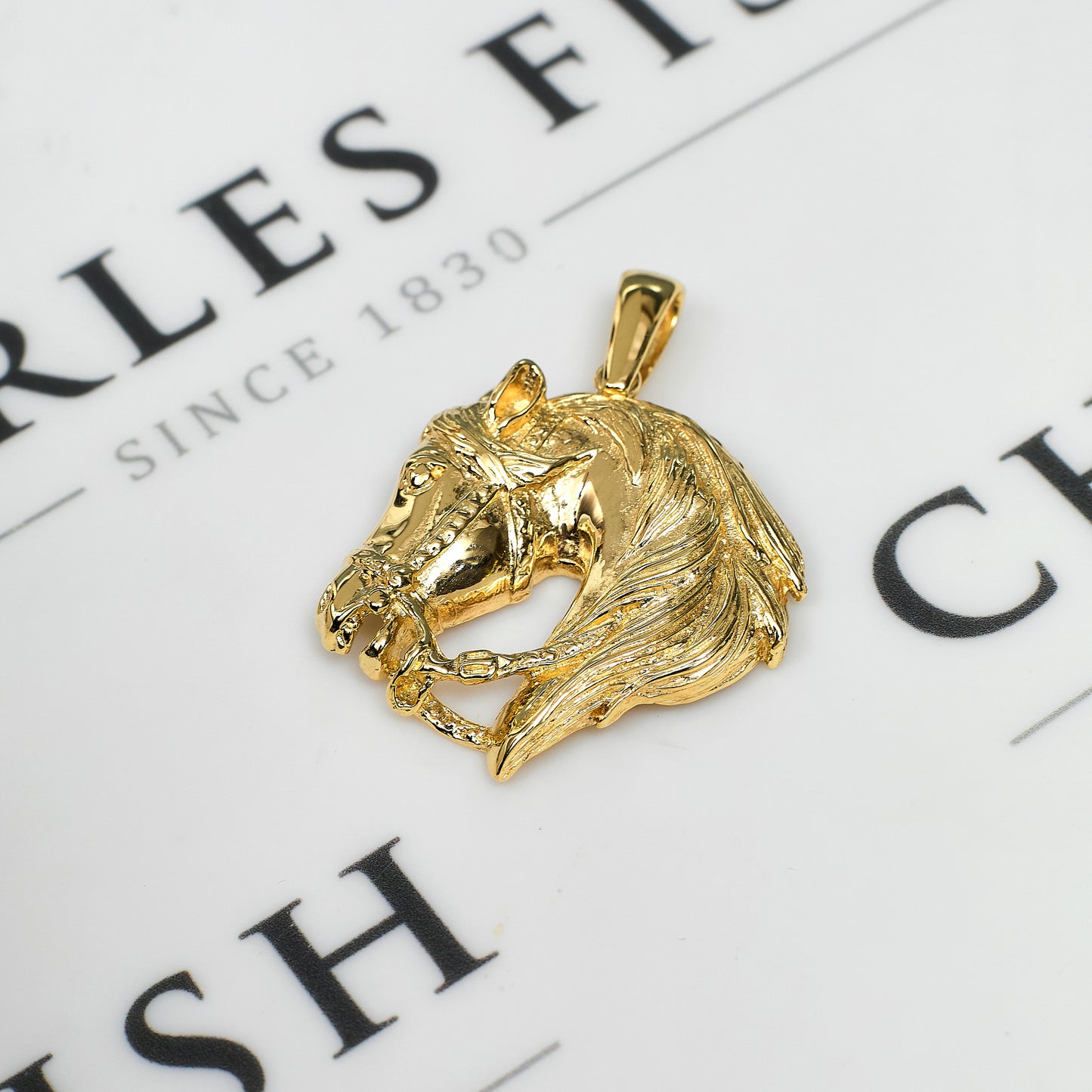 Pre-Owned 9ct Gold Horse Head Pendant