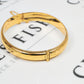Pre-Owned 9ct Gold Patterned Hinged Bangle