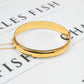 Pre-Owned 9ct Gold Patterned Hinged Bangle