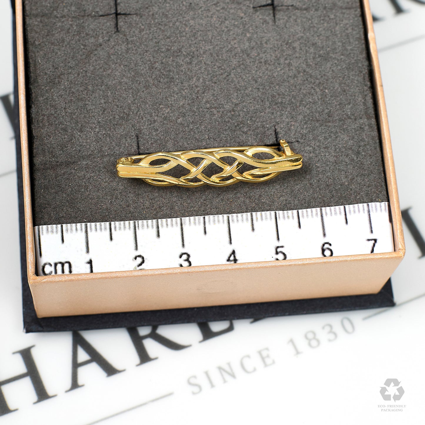 Pre-Owned 9ct Gold Plait Brooch