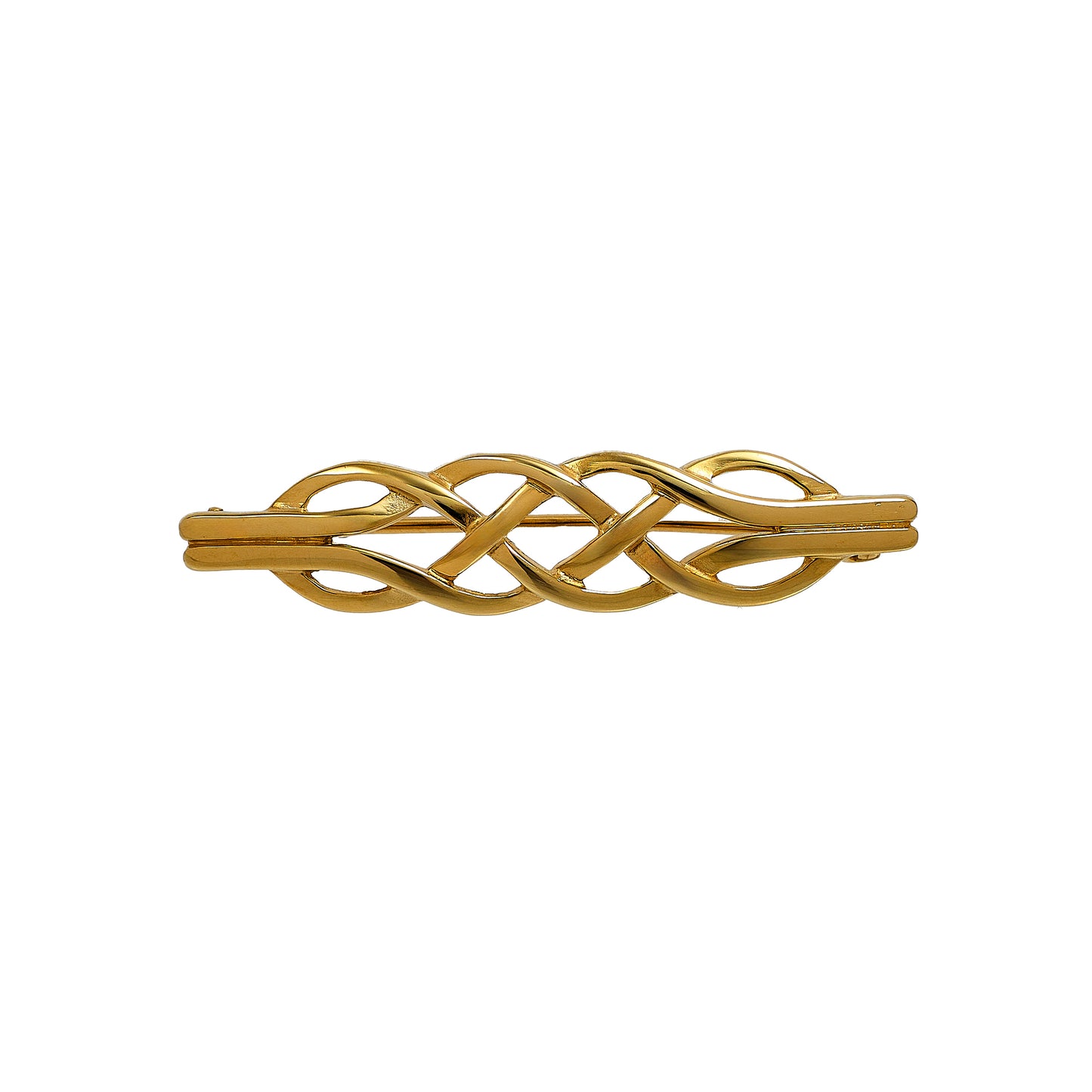 Pre-Owned 9ct Gold Plait Brooch