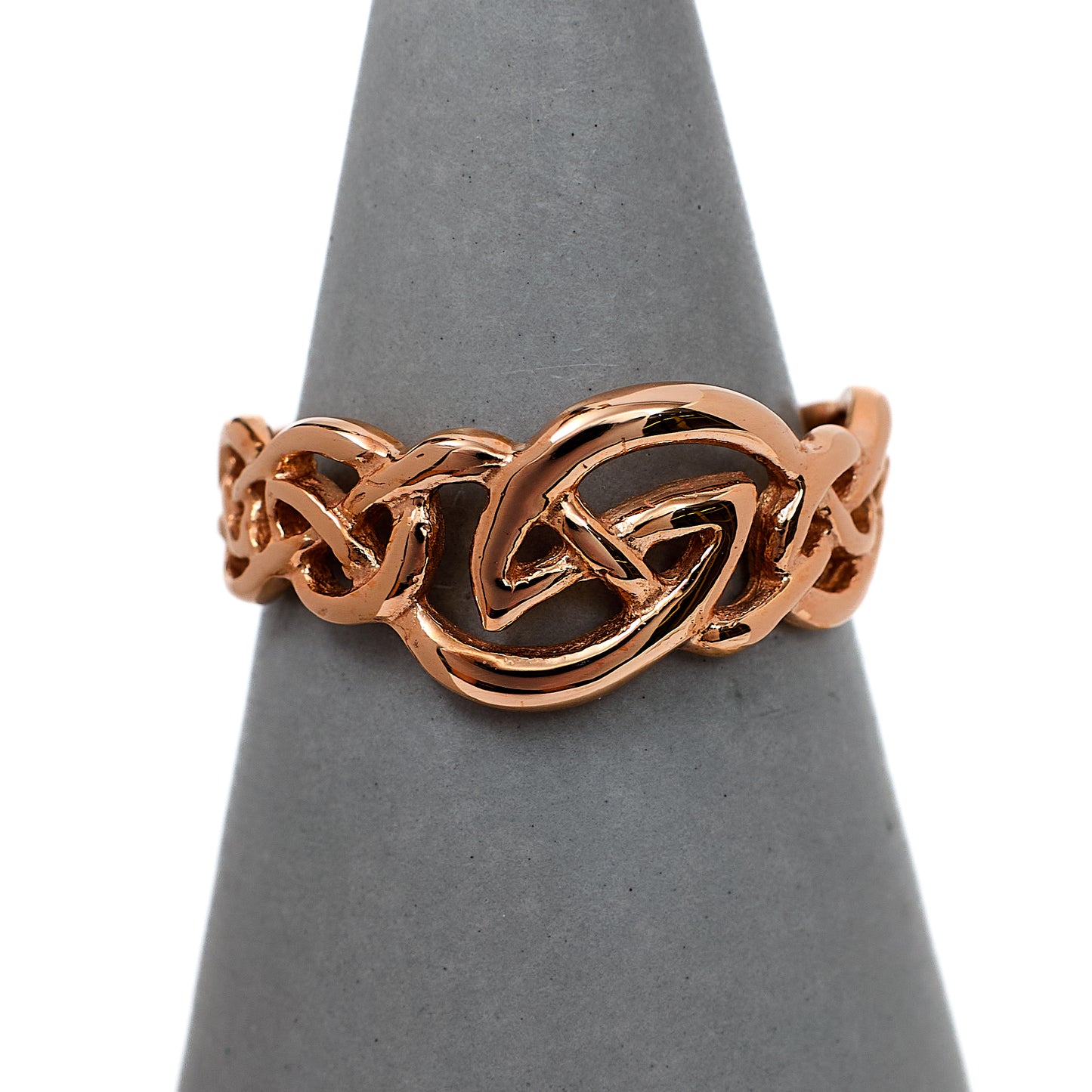 Pre-Owned 9ct Rose Gold Celtic Knot Ring Size P