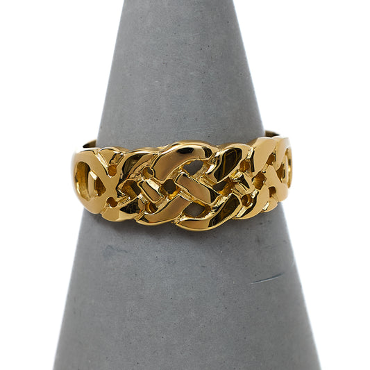 Pre-Owned 9ct Gold Celtic Knot Ring Size N.5