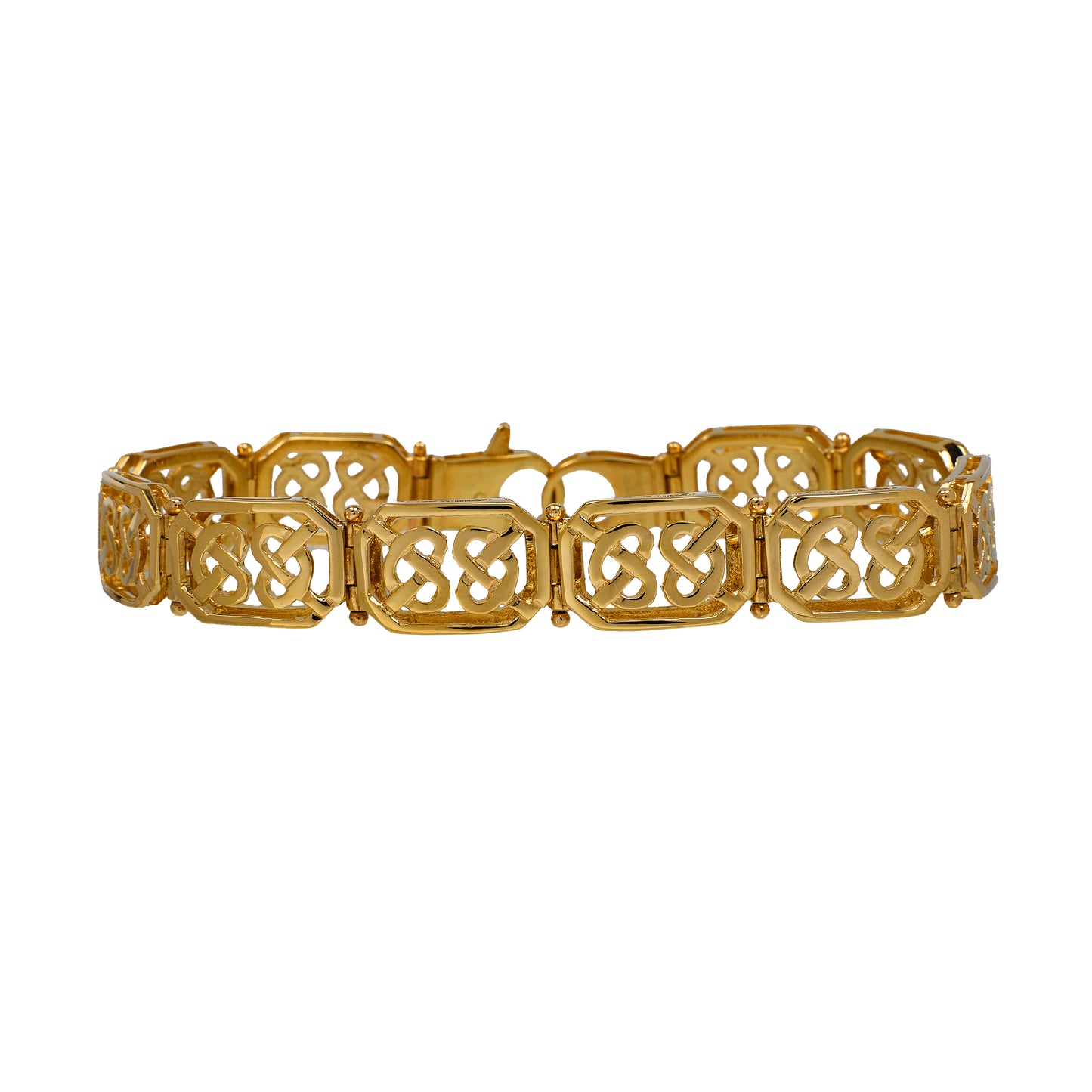 Pre-Owned 9ct Gold Celtic Knot Bracelet 7.5 Inch
