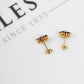 Pre-Owned 9ct Gold Diamond & Sapphire Flower Stud Earrings