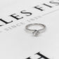 Pre-Owned 18ct White Gold Princess Cut Diamond Ring Size H