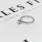 Pre-Owned 18ct White Gold Princess Cut Diamond Ring Size H