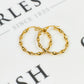 Pre-Owned 9ct Gold Twist Creole Hoop Earrings