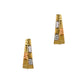 Pre-Owned 18ct Gold Tricolor Patterned Hinged Earrings