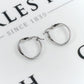 Pre-Owned 9ct White Gold Wavy Creole Hoop Earrings