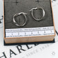Pre-Owned 9ct White Gold Wavy Creole Hoop Earrings