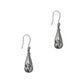 Pre-Owned 9ct White Gold Bomber Drop Earrings