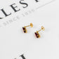Pre-Owned 9ct Gold Oval Garnet Stud Earrings