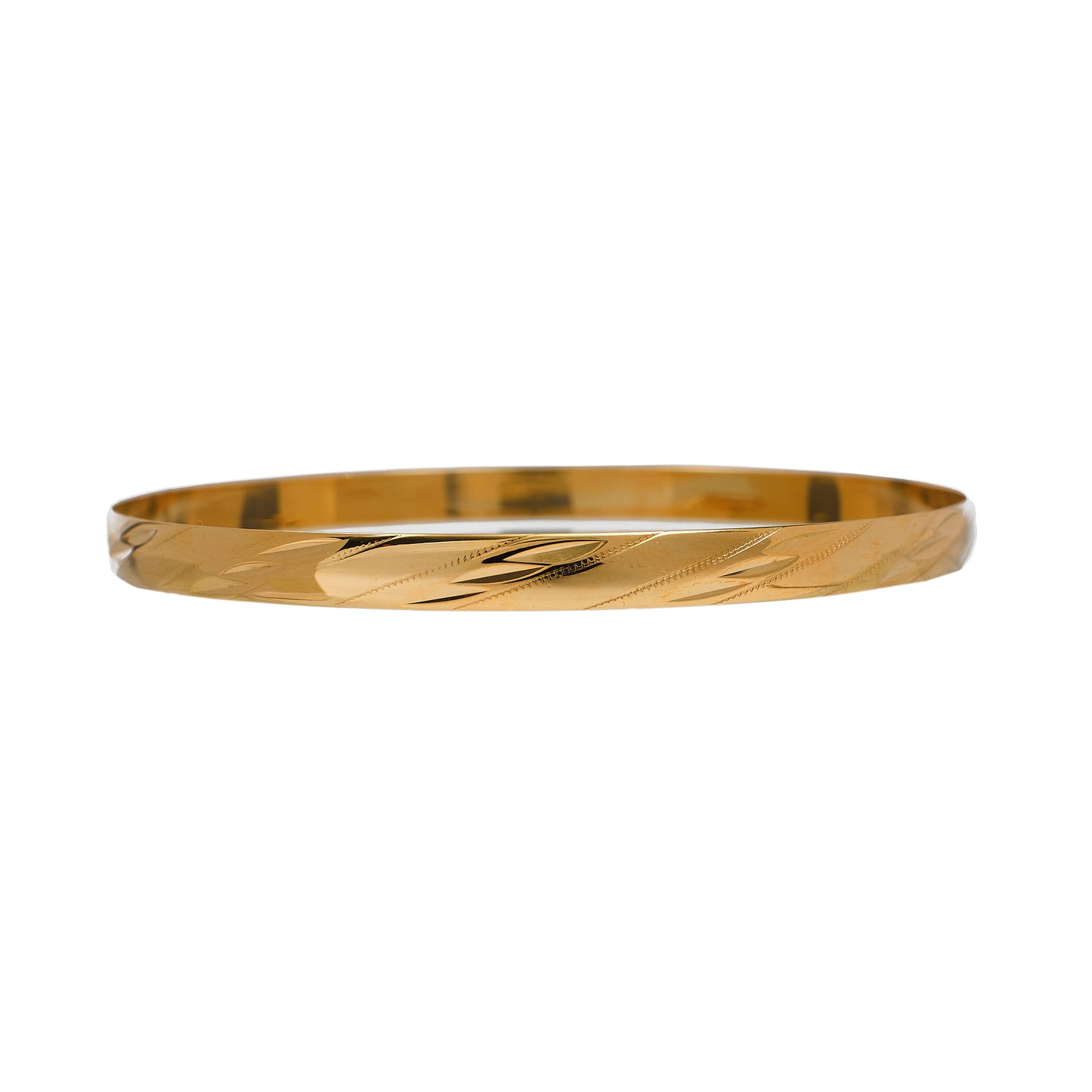 Pre-Owned 9ct Gold Twist Design Bangle