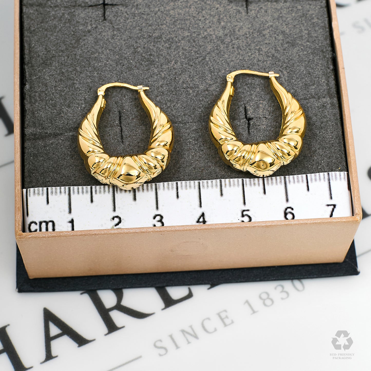Pre-Owned 9ct Gold Creole Hoop Earrings