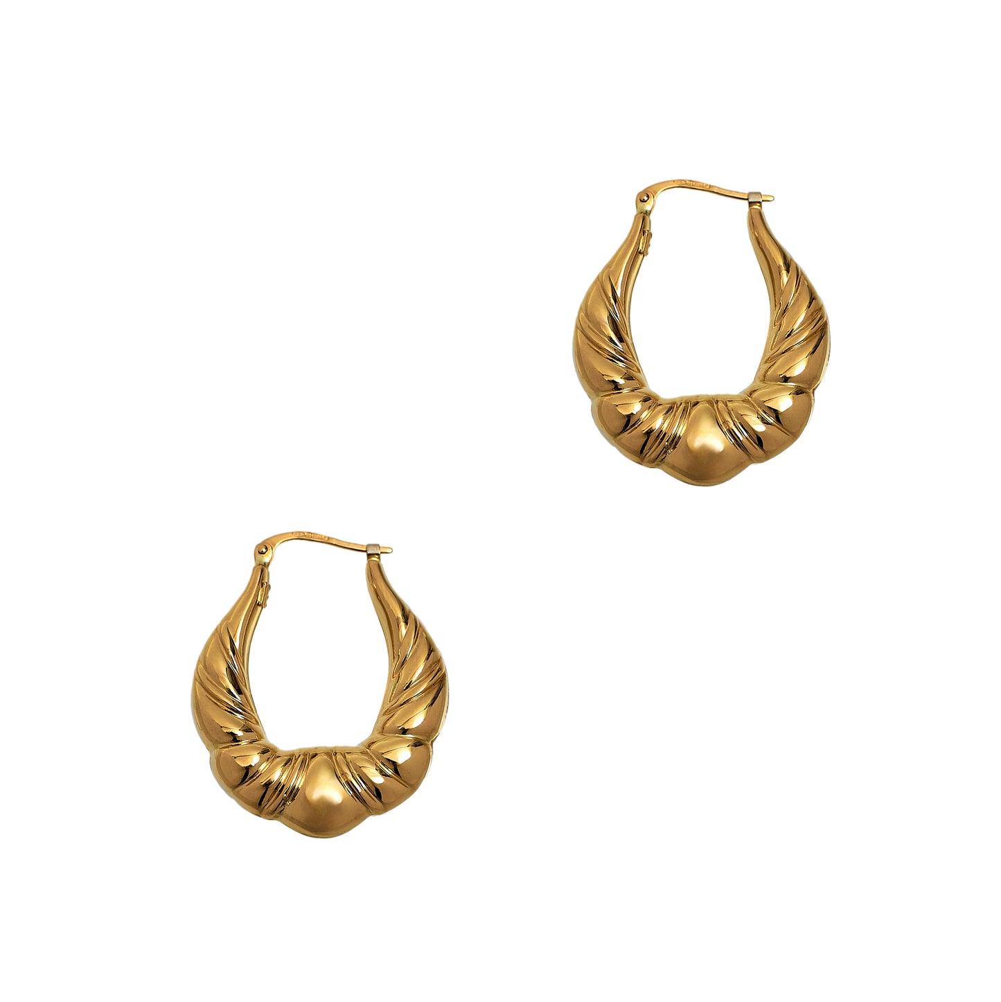 Pre-Owned 9ct Gold Creole Hoop Earrings