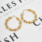 Pre-Owned 9ct Gold Twist Creole Hoop Earrings