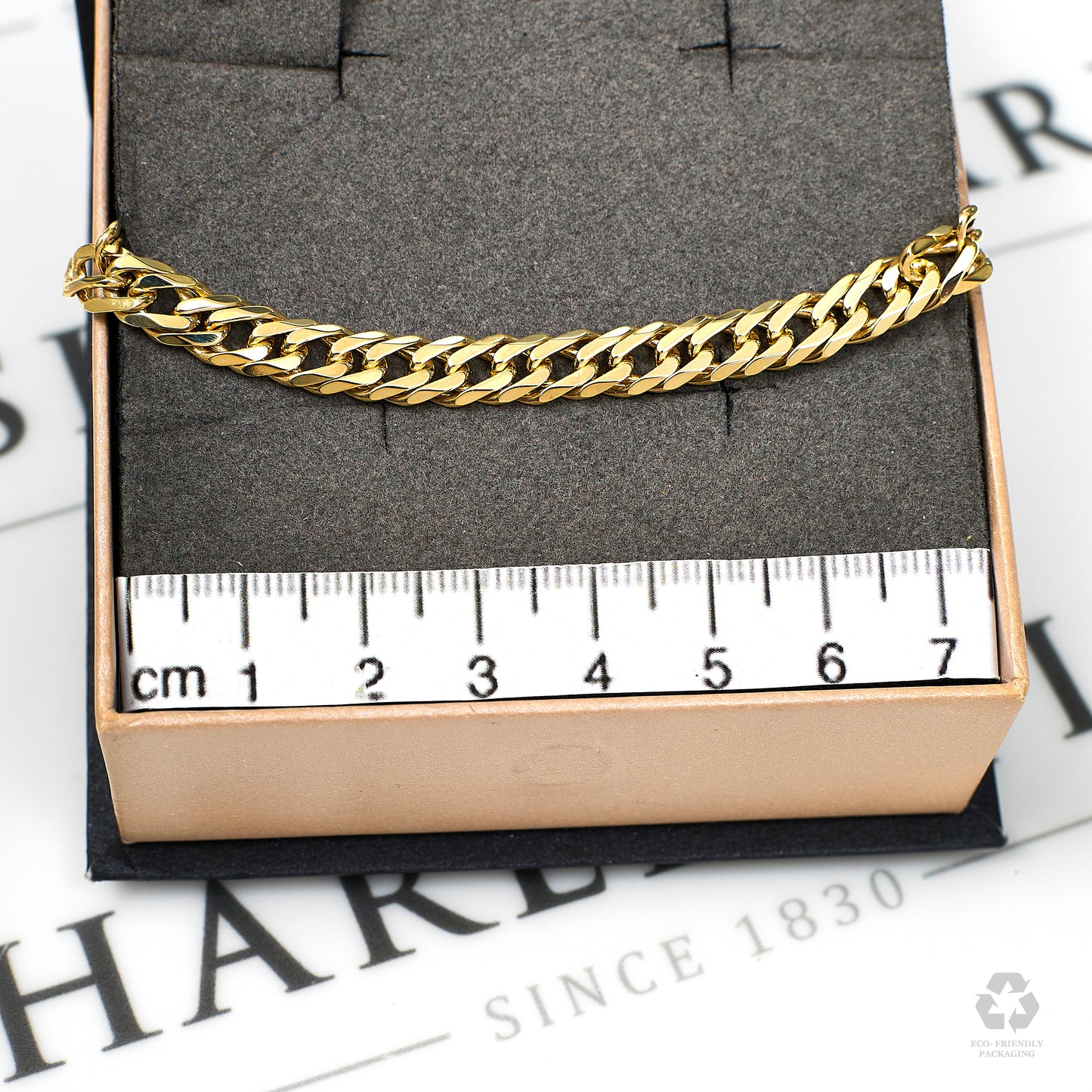 Pre-Owned 9ct Gold Curb Chain Bracelet 7.5 Inch