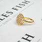 Pre-Owned 9ct Gold CZ Cluster Ring Size Q