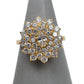 Pre-Owned 9ct Gold CZ Cluster Ring Size Q