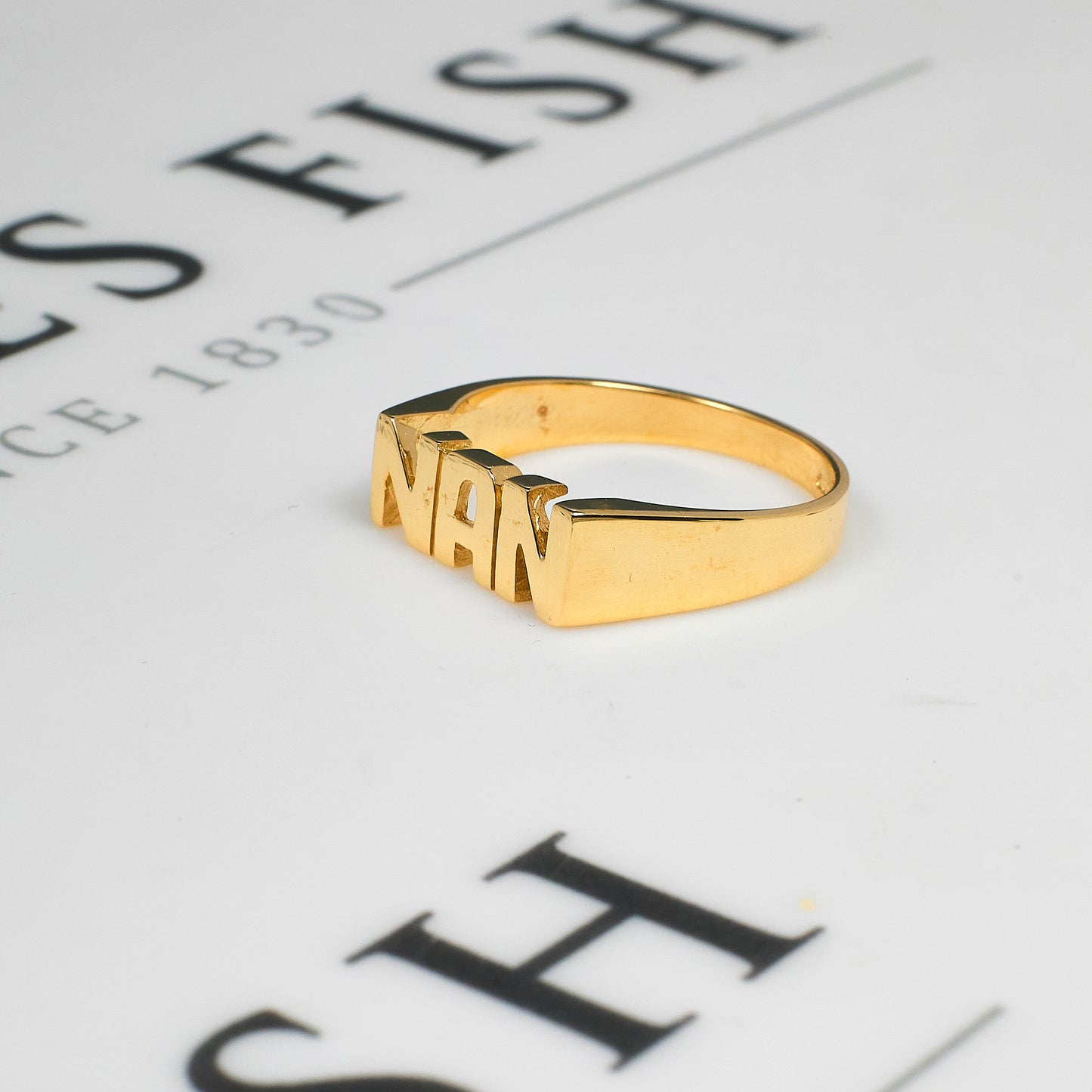Pre-Owned 9ct Gold NAN Cherish Ring Size R.5