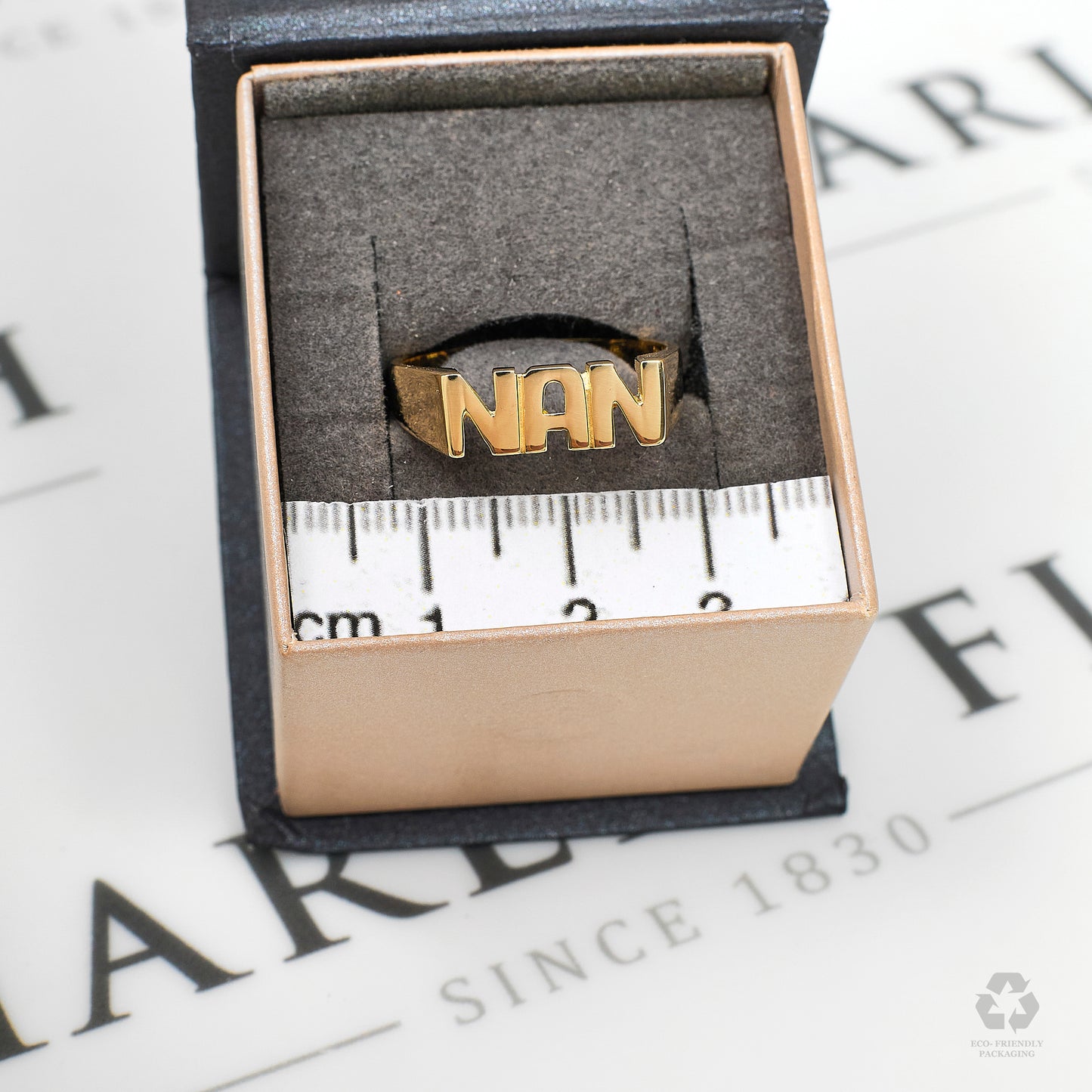 Pre-Owned 9ct Gold NAN Cherish Ring Size R.5