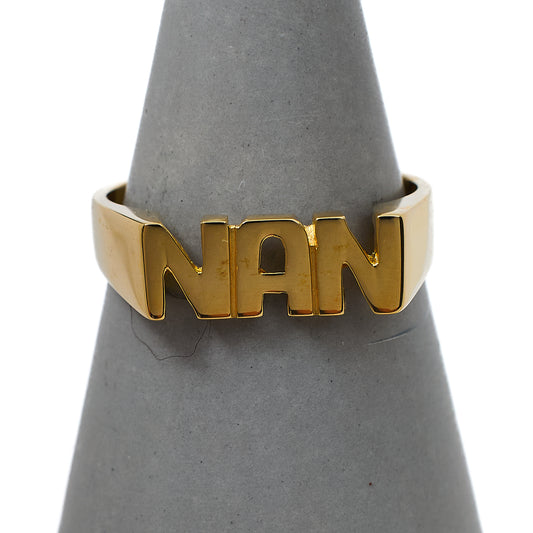Pre-Owned 9ct Gold NAN Cherish Ring Size R.5